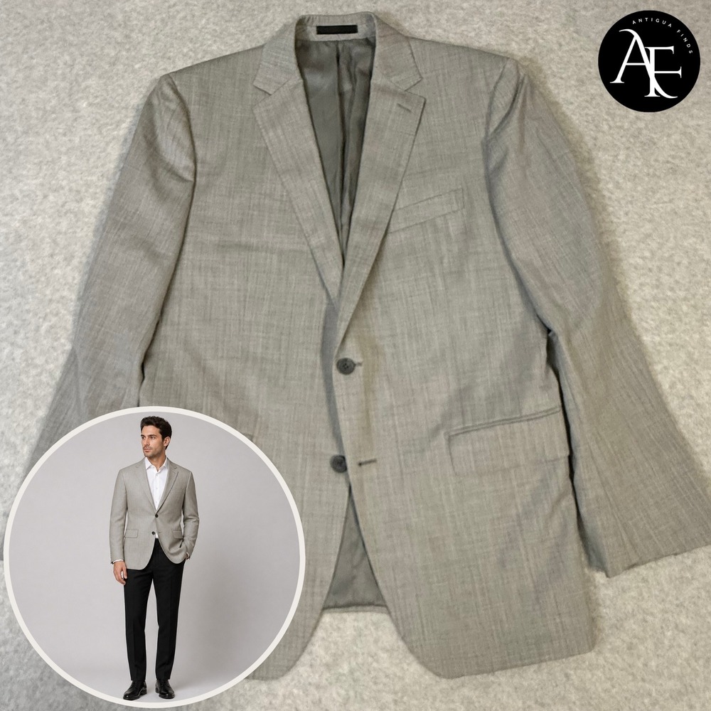 Paul Betenly Thomas Light Grey 100% Wool Blazer Sport Coat 42R Lanificio Filarte